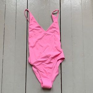 Topshop pamela pink one-piece swimsuit NWT